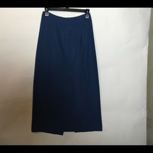 BLUE STRETCH WHERE YOU NEED COTTON SKIRT